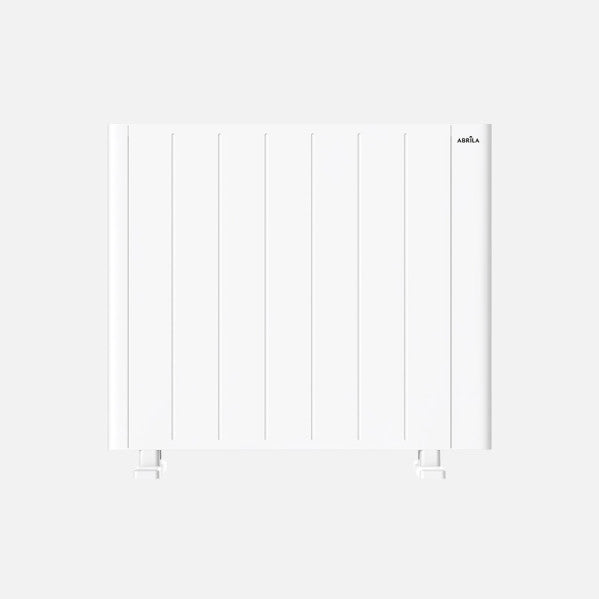 Emisor térmico Point Blanco de 1500W de Abrila, calefactor eléctrico doméstico programable con diseño de aluminio antivuelco, modelo 250415001 en color blanco.