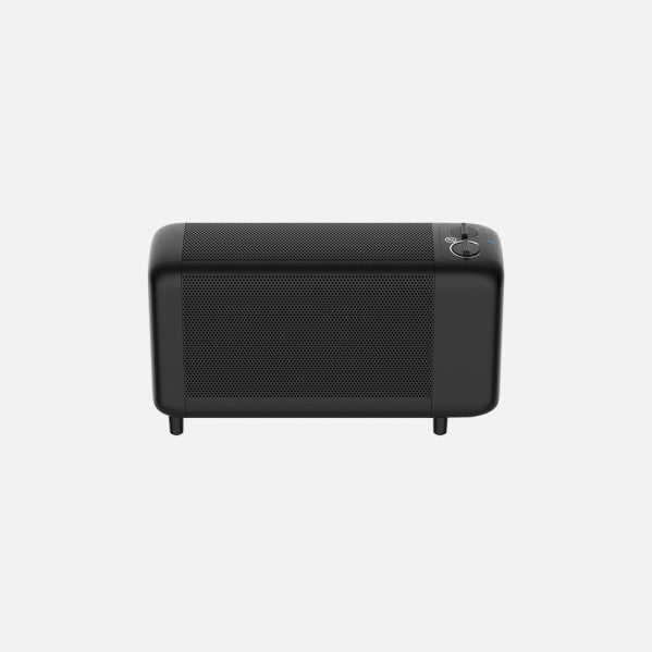 Radiador de mica Pinsapo 1000W negro de Abrila, modelo 250921009, calefacción portátil eficiente para hogar interior con ahorro energético, estructura de metal y mica en color negro.