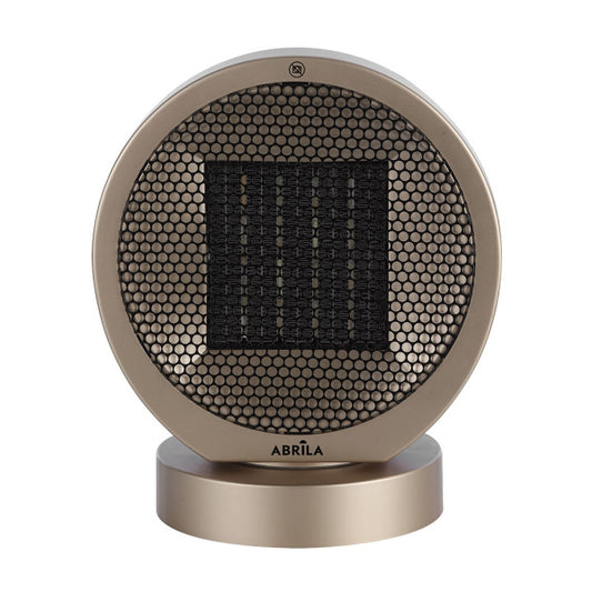 Termoventilador cerámico Pomelo 2000W negro y oro de Abrila, calefacción oscilante PTC para interior doméstico con ahorro de energía AI2, modelo 251722075