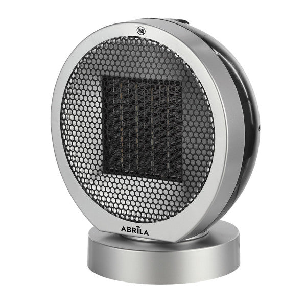 Termoventilador cerámico Pomelo 2000W negro y plata de Abrila, calefacción oscilante PTC portátil para hogar, ahorro de energía AI2 doméstico modelo 251722078