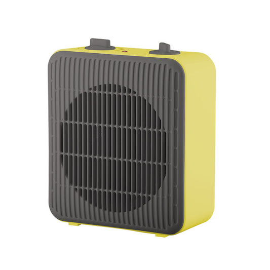 Termoventilador Pegasus 2000W gris y amarillo de Abrila, calefactor portátil para interiores domésticos con potencia de 2000W, estructura en metal y policarbonato, modelo AI2 ideal para calefacción eficiente.