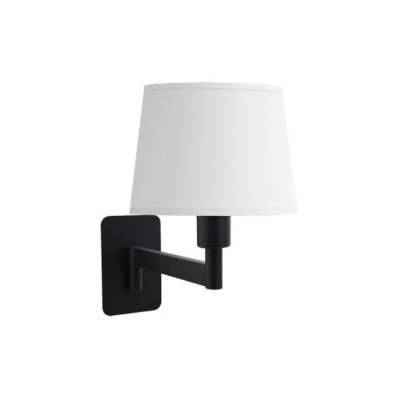 Aplique Cueza negro y blanco de Fabrilamp, lámpara de pared con 1xE14 para iluminación interior y decoración.