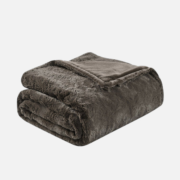 Manta eléctrica Hervas de Abrila en color marrón, modelo 160W 180x130 cm, con calefacción textil AI2 para uso doméstico interior, ahorro de energía y material en poliéster.