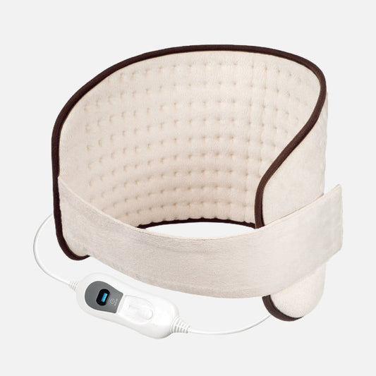 Almohadilla eléctrica lumbar Hurdes Beige/Marrón de Abrila modelo 254431015, con calefacción textil interior para alivio del dolor lumbar, ahorro de energía AI2 y diseño en poliéster para uso doméstico.