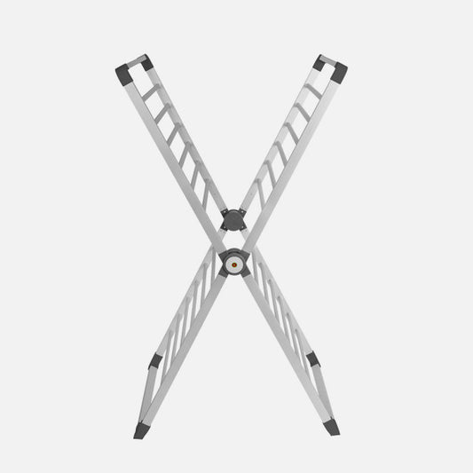 Tendedero eléctrico Maxi Algarrobo en color plata de Abrila, modelo plegable de aluminio para secado de ropa interior doméstico con calefacción, ideal para uso en interiores, referencia 255543656.