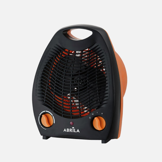 Termoventilador Lubian 2000W naranja y negro modelo AI2 Abrila 255722004 con termostato regulable, protección contra sobrecalentamiento y carcasa de policarbonato portátil para calefacción doméstica interior