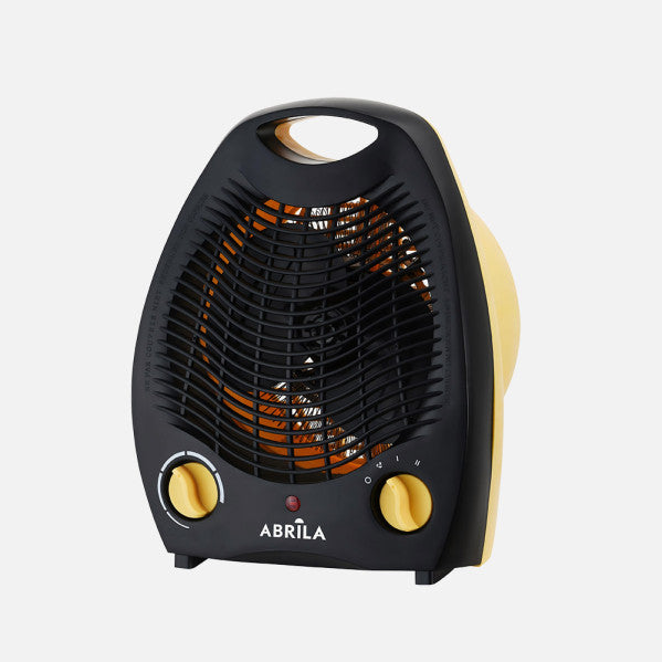 Termoventilador eléctrico Lubian 2000W amarillo y negro, calefacción portátil para interiores domésticos, fabricado en policarbonato resistente, modelo AI2 de Abrila 255722050