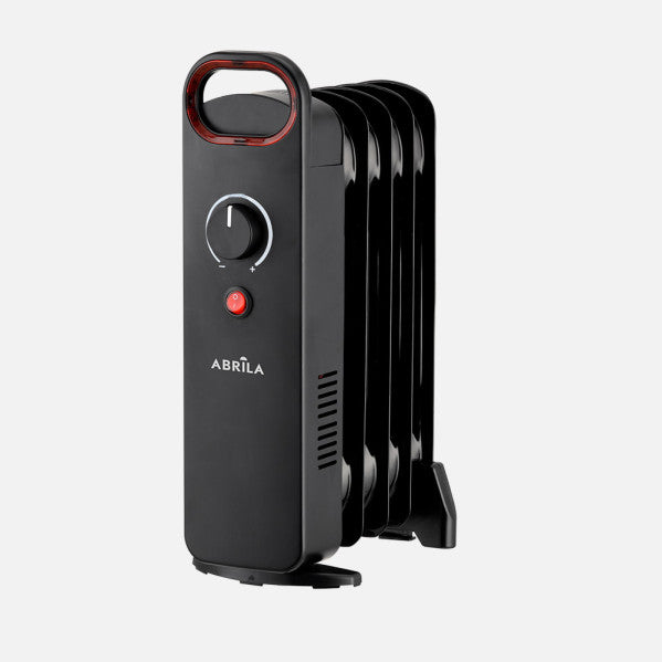 Radiador de aceite Lapacho 500W negro con 5 elementos de Abrila, modelo 255910509, calefacción portátil de bajo consumo para uso doméstico e interior.