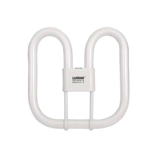 Bombilla fluorescente 2D 16W blanca de Fabrilamp, modelo 3.327/16-B, tubo circular, 4000K, iluminación de oficina, alta eficiencia energética.