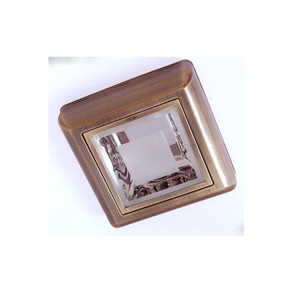 Downlight cuadrado cuero Fabrilamp 91.866-CUERO para iluminación interior y decoración con 2xE27 | Superficie, domótica y técnica