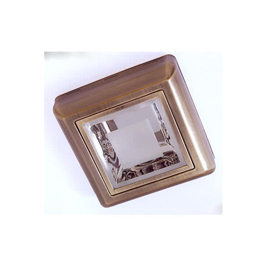 Downlight cuadrado cuero Fabrilamp 91.866-CUERO para iluminación interior y decoración con 2xE27 | Superficie, domótica y técnica