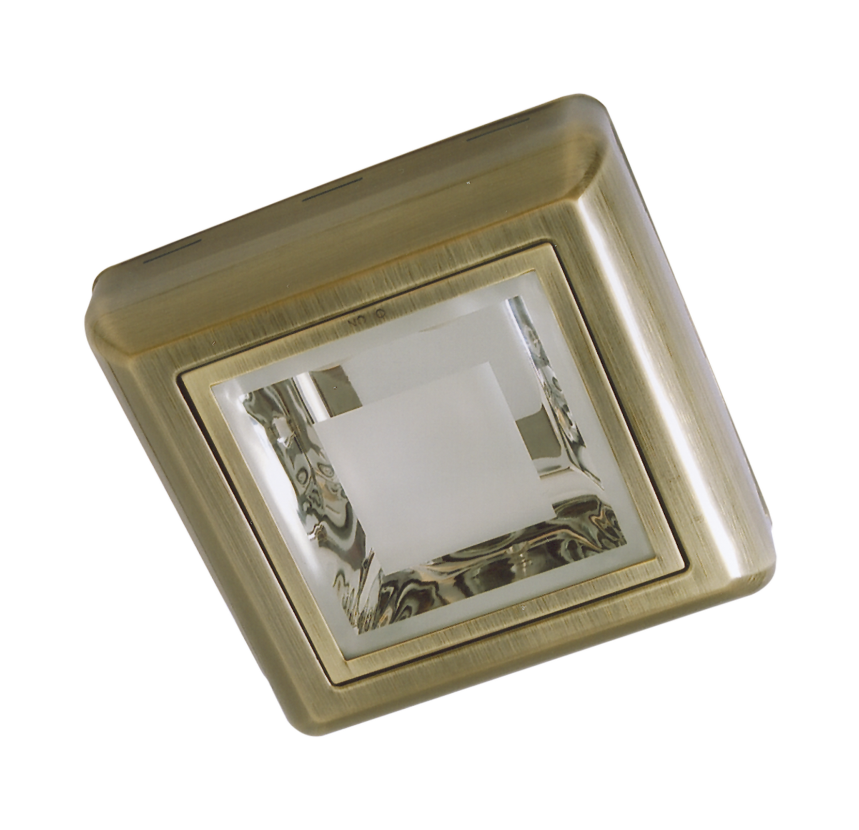 Downlight cuadrado cuero Fabrilamp 91.866-CUERO para iluminación interior, ideal para decoración y domótica. Diseño de superficie con 2xE27.