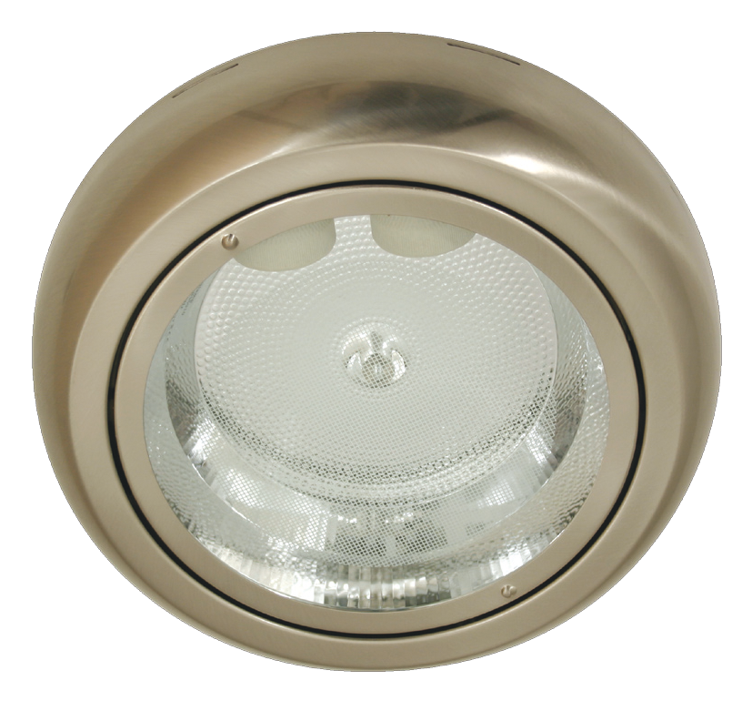 Downlight redondo Níquel SAMARA 2xE27 de metal para iluminación interior | Fabrilamp 91.867-NIQUEL