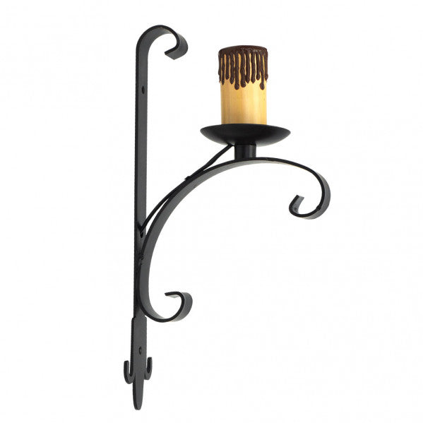 Aplique rústico de pared rueda Abrila modelo 92.627/1 en marrón, con 1 casquillo E27, medidas 35x8x18 cm, ideal para decoración interior doméstica en estilo rústico, fabricado en metal y policarbonato.