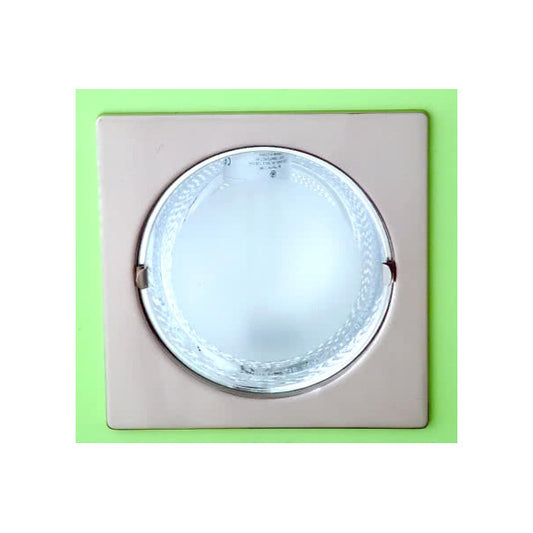 Downlight empotrable Níquel E27 – Fabrilamp 92.822/1-NIQUEL, plafón de aluminio para interior doméstico.