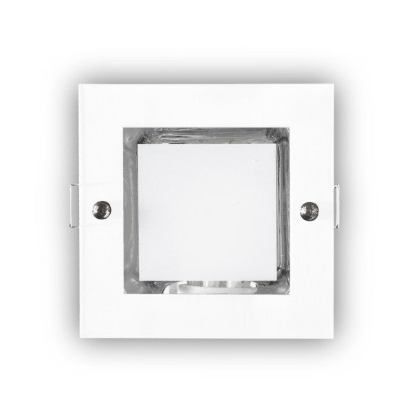 Downlight empotrable MINI Blanco 1xE27 de Fabrilamp, plafón de interior en metal con acabado blanco y cristal, modelo 93.827-BLANCO.