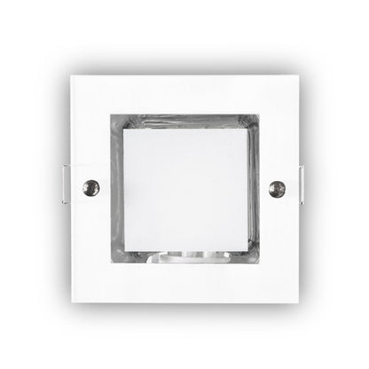 Downlight empotrable MINI Blanco 1xE27 de Fabrilamp, plafón de interior en metal con acabado blanco y cristal, modelo 93.827-BLANCO.