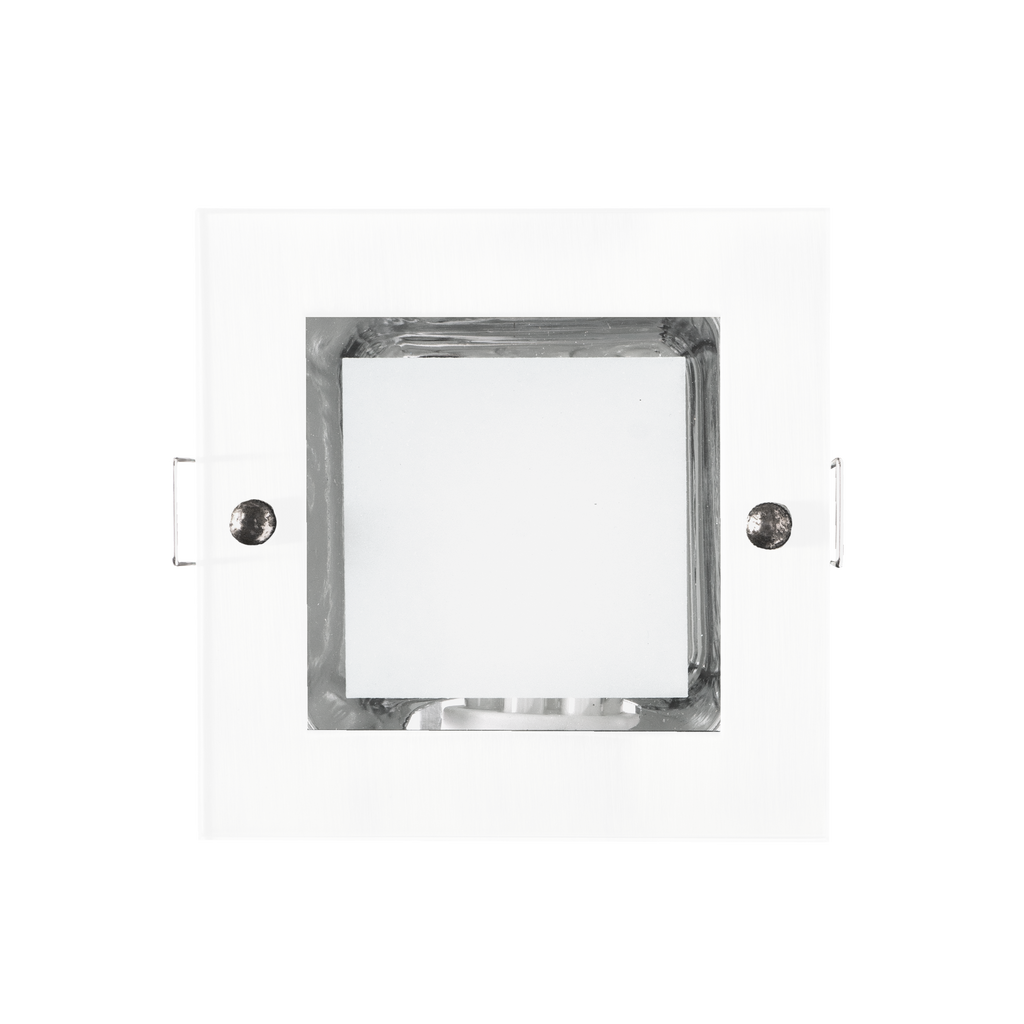 Downlight empotrable MINI Blanco 1xE27 – Plafón de interior en metal con cristal, Fabrilamp, código 93.827-BLANCO