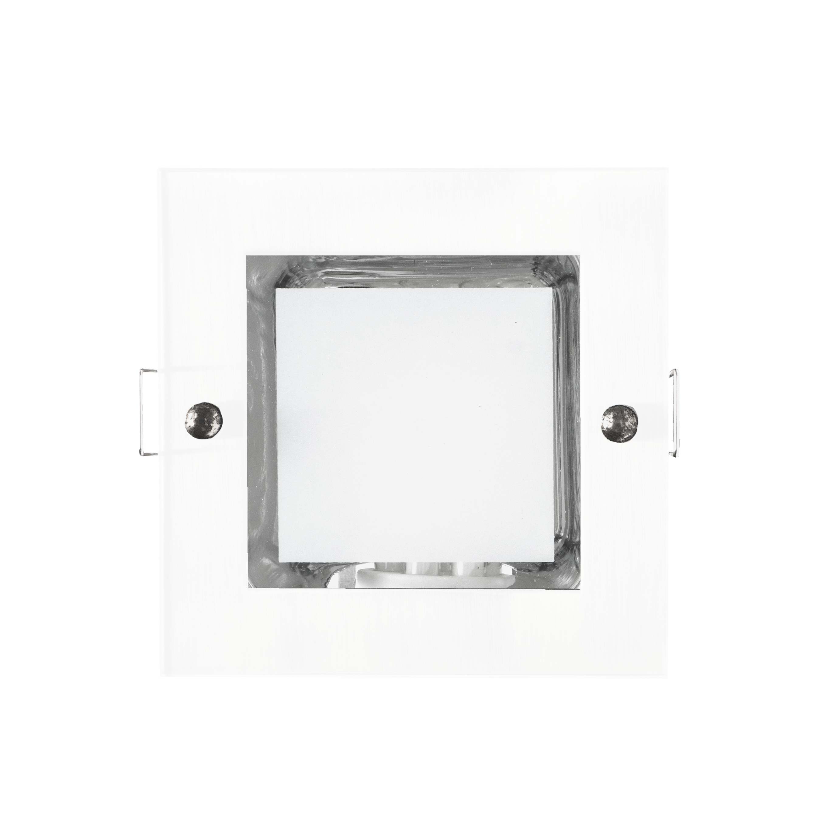Downlight empotrable MINI Blanco 1xE27 – Plafón de interior en metal con cristal, Fabrilamp, código 93.827-BLANCO