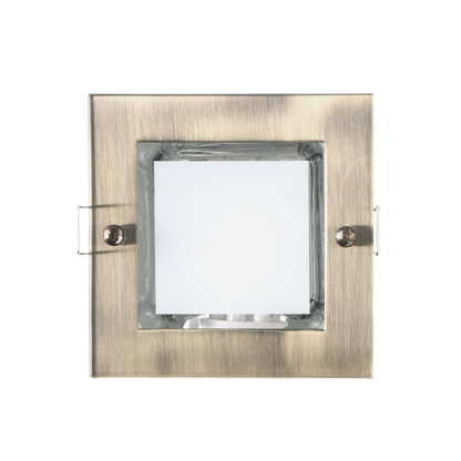 Downlight empotrado mini de cuero, 1xE27, 11W, Fabrilamp, modelo 93.827-CUERO, iluminación de interior, plafón.