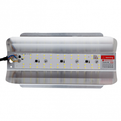 Proyector LED 50W Blanco Frío para exterior - Fabrilamp 99.3568-RF, iluminación técnica, jardín, acabado níquel/metal