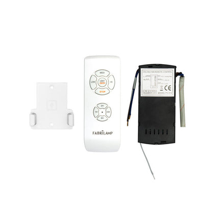 Mando a distancia blanco para ventilador de techo, Fabrilamp, modelo 99.MANDO-DISTANCIA, control remoto con temporizador para el hogar.