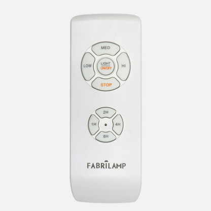 Mando a distancia blanco para ventilador Fabrilamp, modelo 99.MANDO-DISTANCIA, control remoto con temporizador para el hogar, accesorios de ventilación y confort.