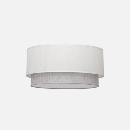 Pantalla colgante Kenya M10 blanca y gris para iluminación interior Fabrilamp 99.PA-111095001, lámpara colgante de tela