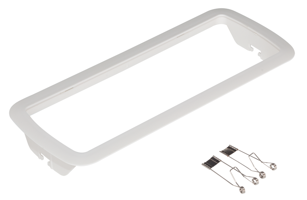 Luz de emergencia Kanata blanca de Fabrilamp, modelo A123KIT-ENCASTRAR; iluminación para hogar y domótica, seguridad (policarbonato)