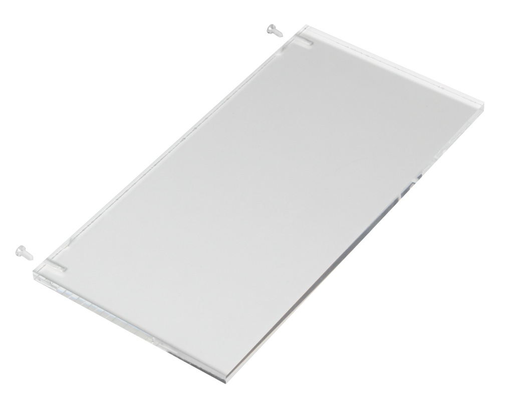 Soporte de metacrilato transparente para señalización Kenobi – Fabrilamp A124METACRILATO, ideal para señalización de seguridad e iluminación técnica en interiores.