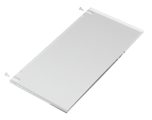 Soporte de metacrilato transparente para señalización Kenobi – Fabrilamp A124METACRILATO, ideal para señalización de seguridad e iluminación técnica en interiores.