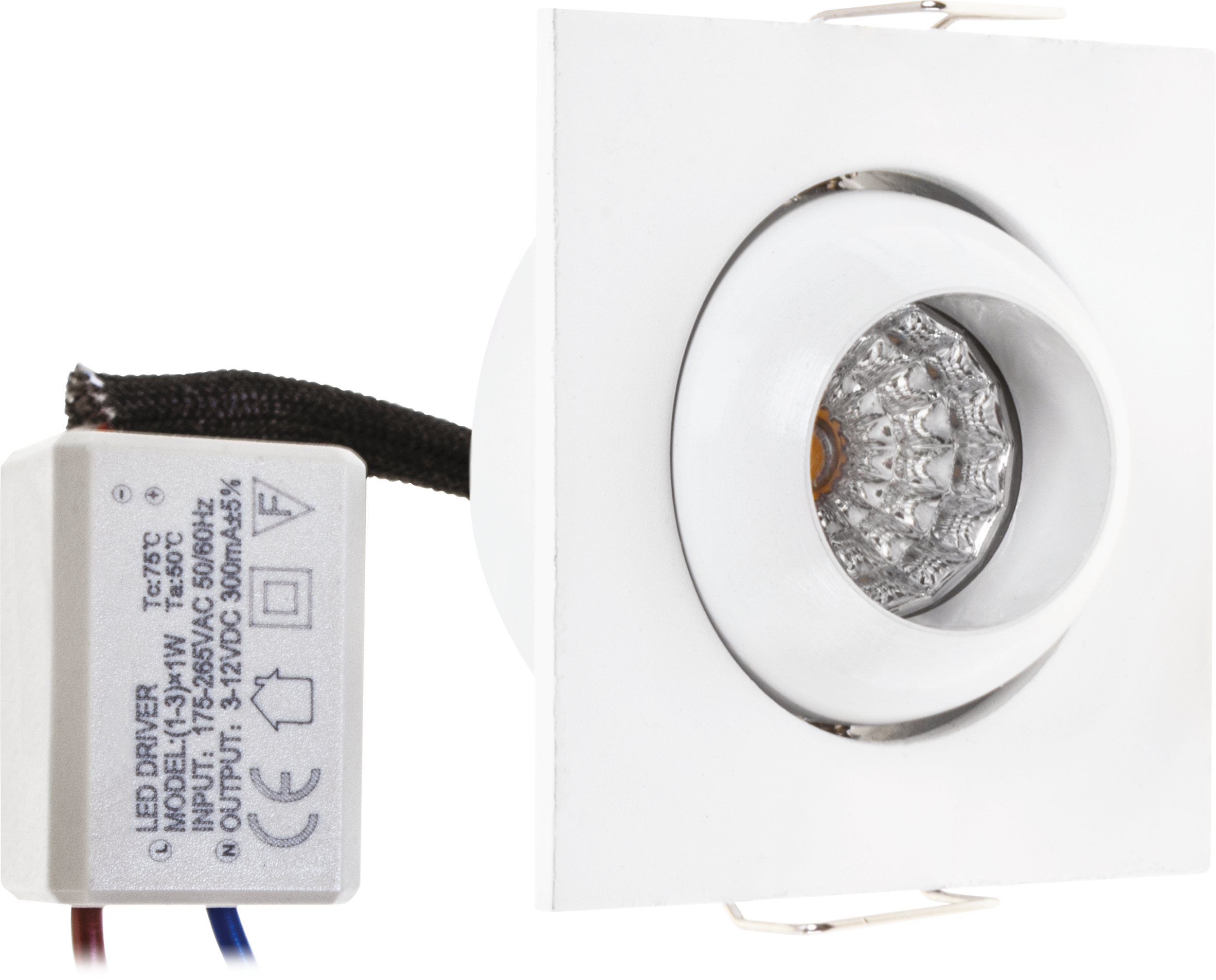 Empotrable LED blanco 1W – Fabrilamp / Abrila (A12680201B), carcasa de aluminio, iluminación interior y exterior