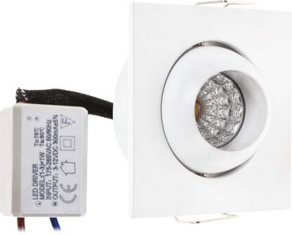 Empotrable LED blanco 1W – Fabrilamp / Abrila (A12680201B), carcasa de aluminio, iluminación interior y exterior