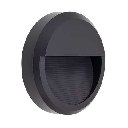 Aplique exterior Lordelo gris oscuro de Fabrilamp, modelo A18760855B, cuerpo de metal con iluminación LED para jardín, iluminación exterior, diseño moderno.