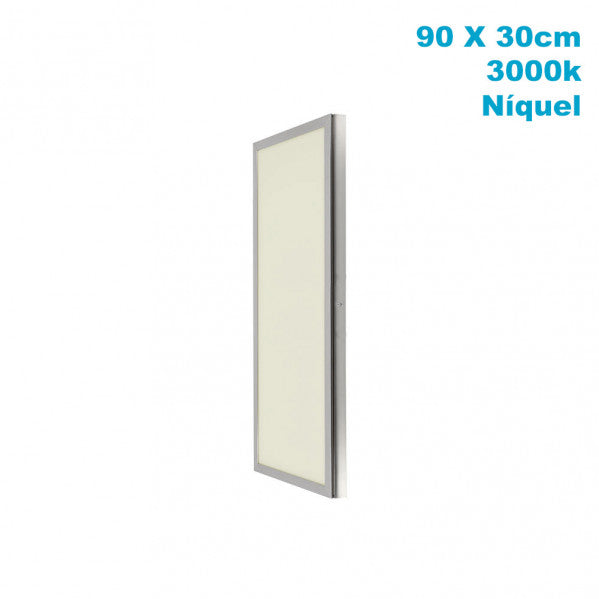Panel LED de superficie 72W Níquel Tolstoi, Fabrilamp A65890103 — iluminación interior 3000K, ahorro de energía, domótica, paneles de superficie