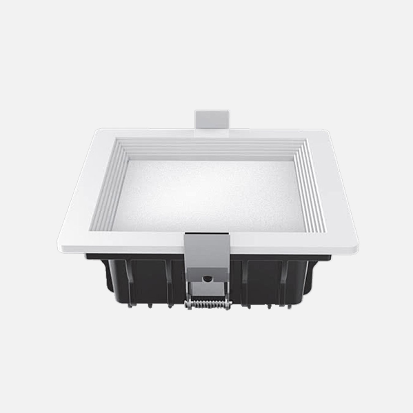 Downlight LED cuadrado 21W blanco, empotrable, ahorro energético, Fabrilamp LED205303, iluminación técnica para interiores