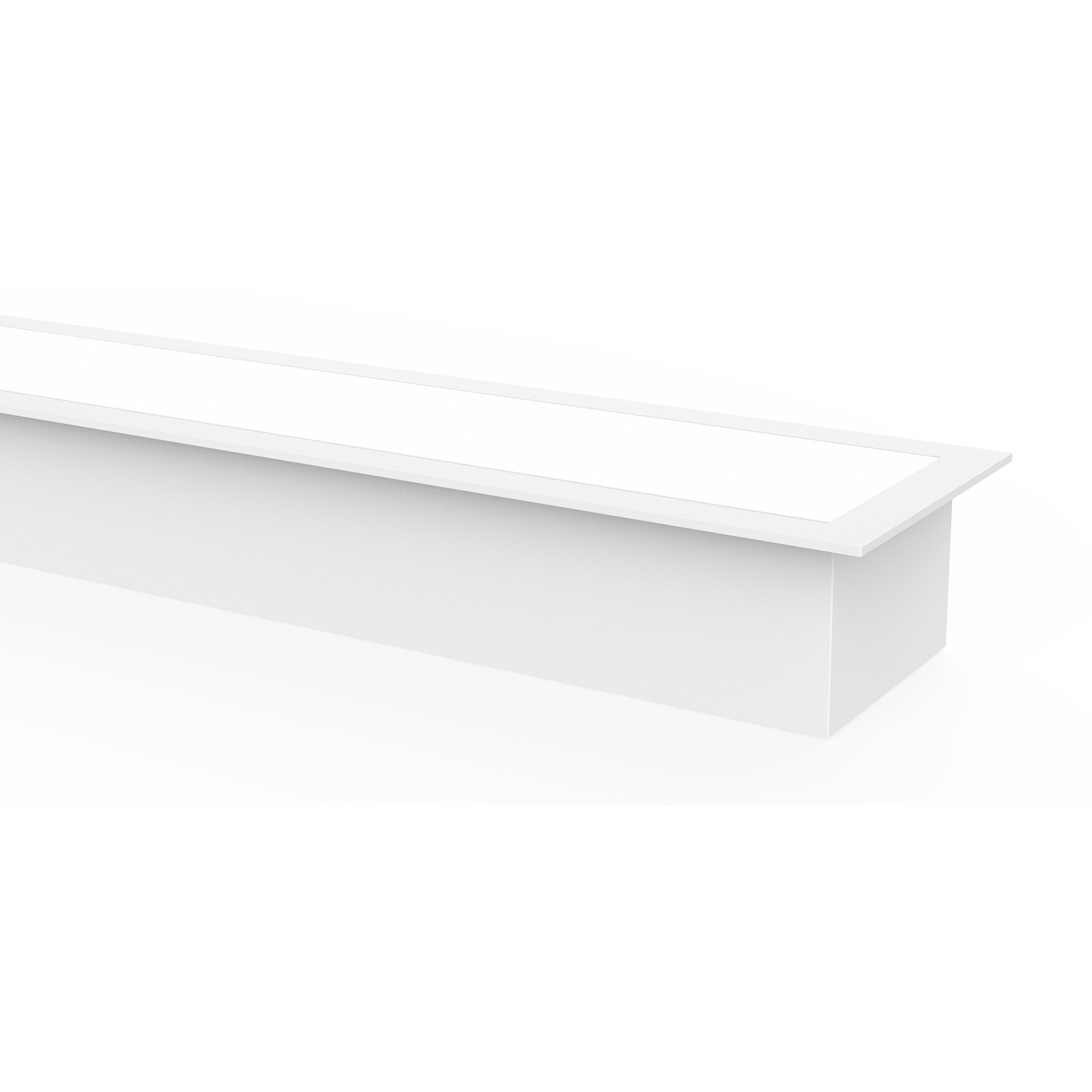 Regleta LED empotrable de 40W blanca, Fabrilamp LED228613, iluminación técnica para oficina y entornos profesionales.