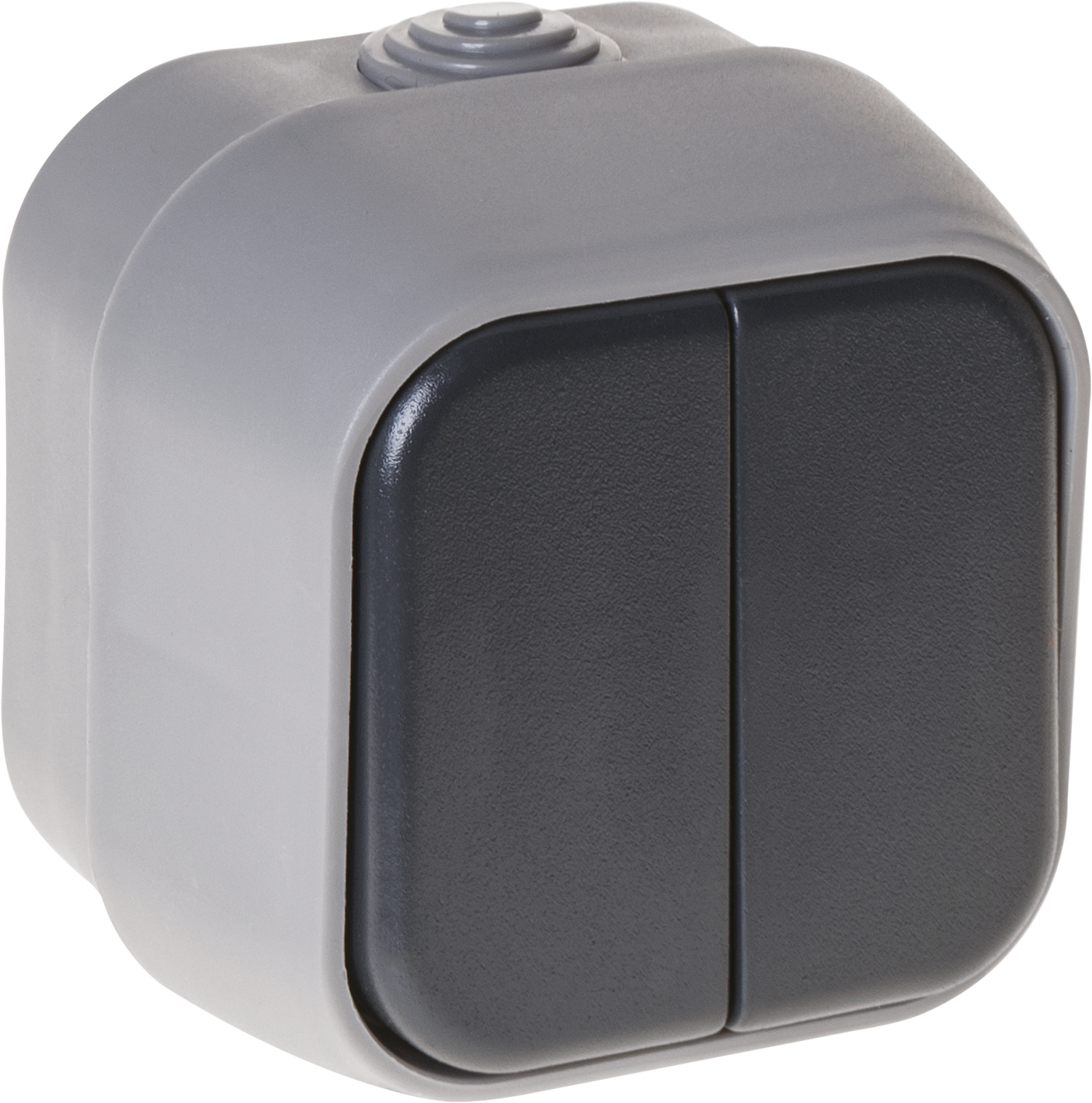 Comutador doble IP54 Gris Bert de Fabrilamp MEH2-B220M para exterior e interior - ferretería, material eléctrico, hogar y bricolaje