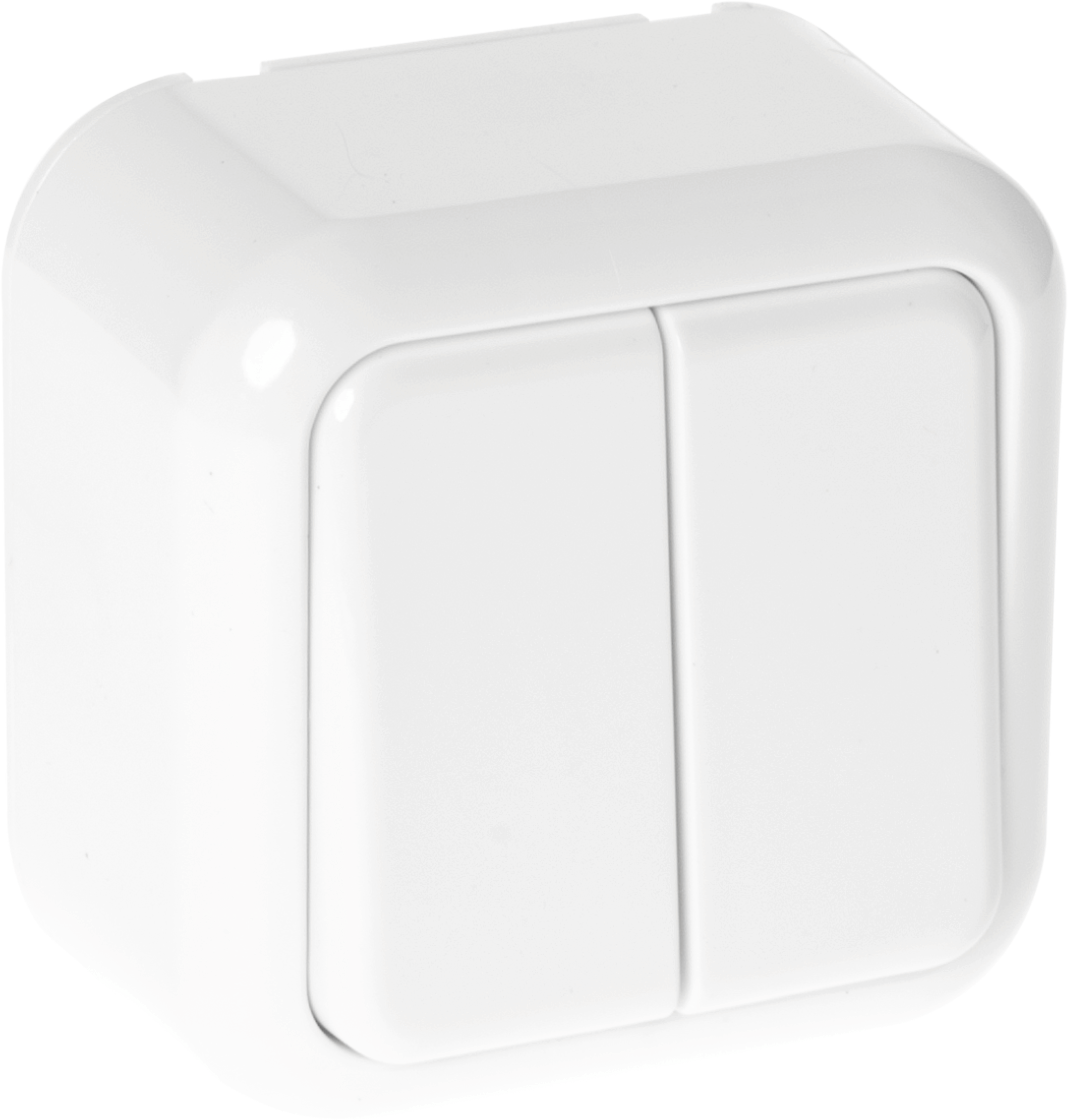 Conmutador Doble Blanco Ancient – Fabrilamp MEH3-A220MBR, interruptor de material eléctrico para bricolaje y ferretería, ideal para uso en interior del hogar.