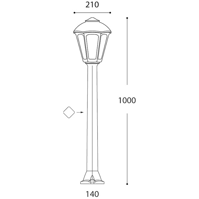 Farola con protección IP55 para mayor durabilidad