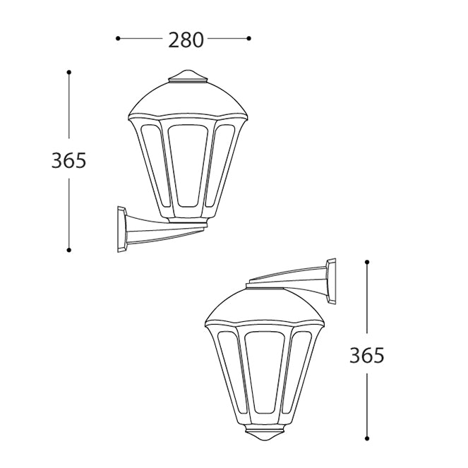 Aplique exterior con protección IP55 ideal para resistir agua y polvo