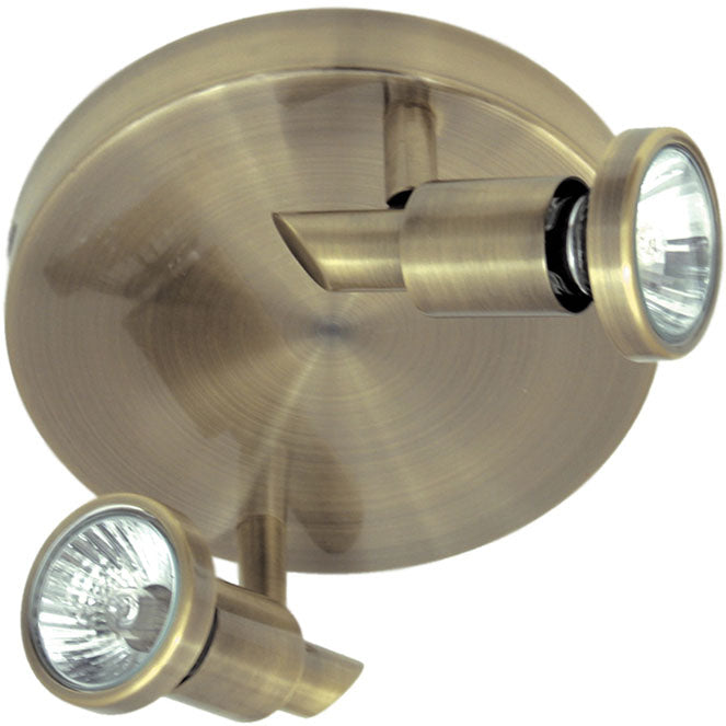 Plafón LAURENTINO Cuero LUMIT para 2 bombillas GU10, Ref. HP-918-02-8Z OX