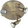 Plafón LAURENTINO LUMIT de techo, 3 luces GU10, diseño en cuero, HP-918-03-8Z OX