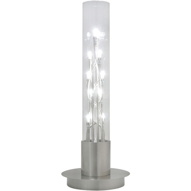 Lámpara de Sobremesa Márcia 53 cm Metal y Cristal Níquel Interlusa - vista principal | Interlusa