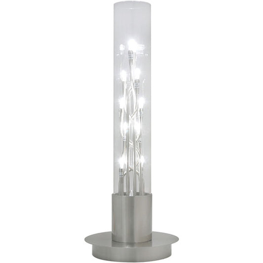 Lámpara de Sobremesa Márcia 53 cm Metal y Cristal Níquel Interlusa - vista principal | Interlusa