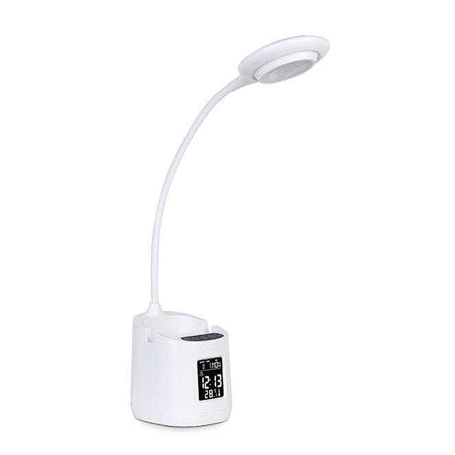 Flexo de Sobremesa LED Kalim 5W con Display Digital Blanco Belair Interlusa - vista principal | Interlusa