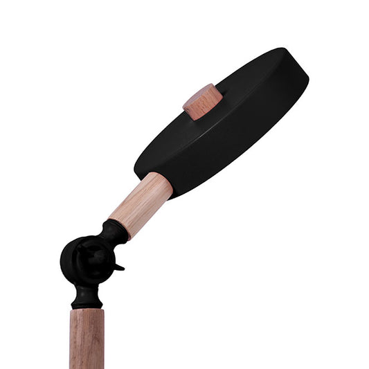 Flexo BELAIR Luppa fabricado en metal y madera color negro y madera natural