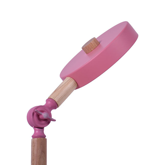 Flexo BELAIR LUPPA fabricado en metal color rosa y madera natural