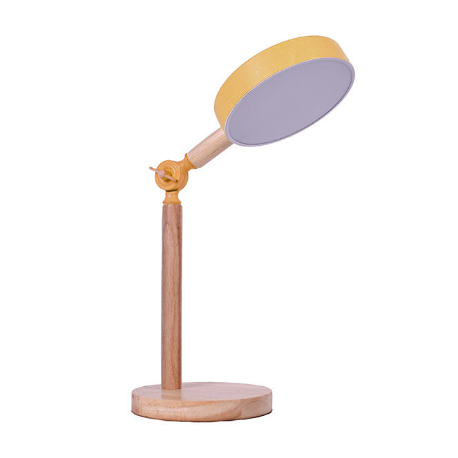 Flexo LED Amarillo y Madera Belair Luppa L-1001 YE para escritorio
