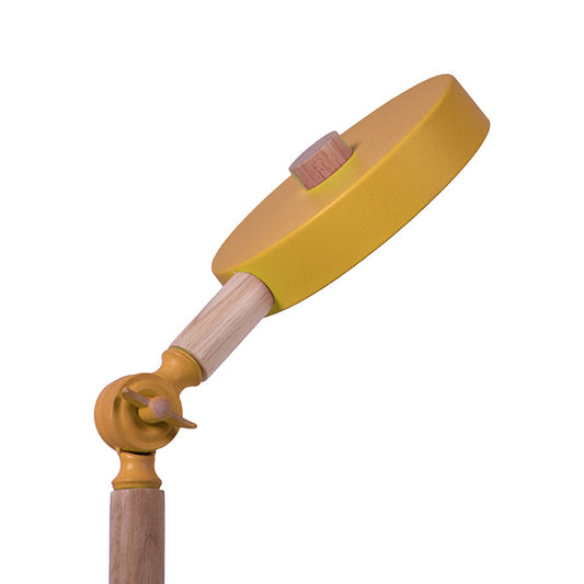 Flexo Belair Luppa fabricado en metal color amarillo y madera natural